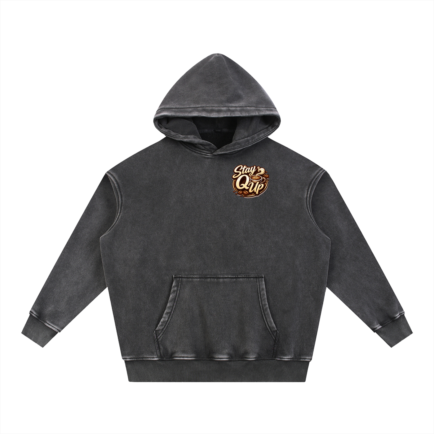 Snow Wash Fleece Oversize Hoodie