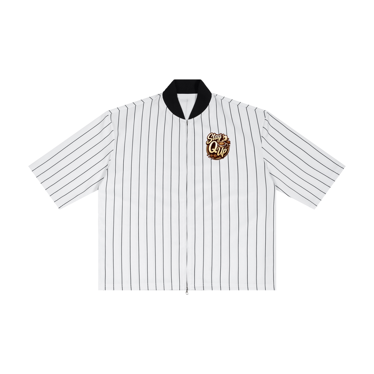Adult Unisex Striped Full-Zip Baseball Jersey