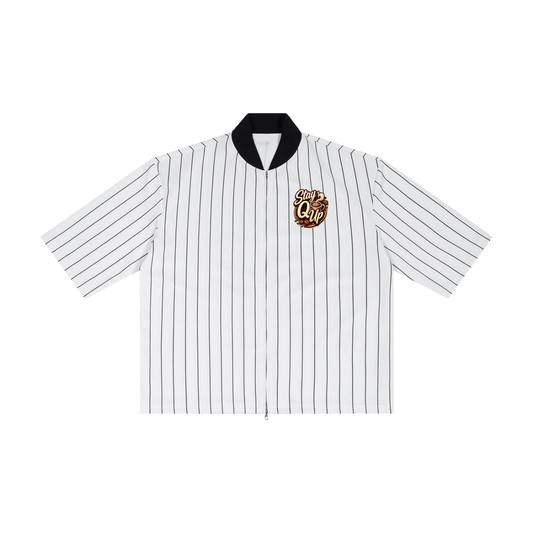 Adult Unisex Striped Full-Zip Baseball Jersey