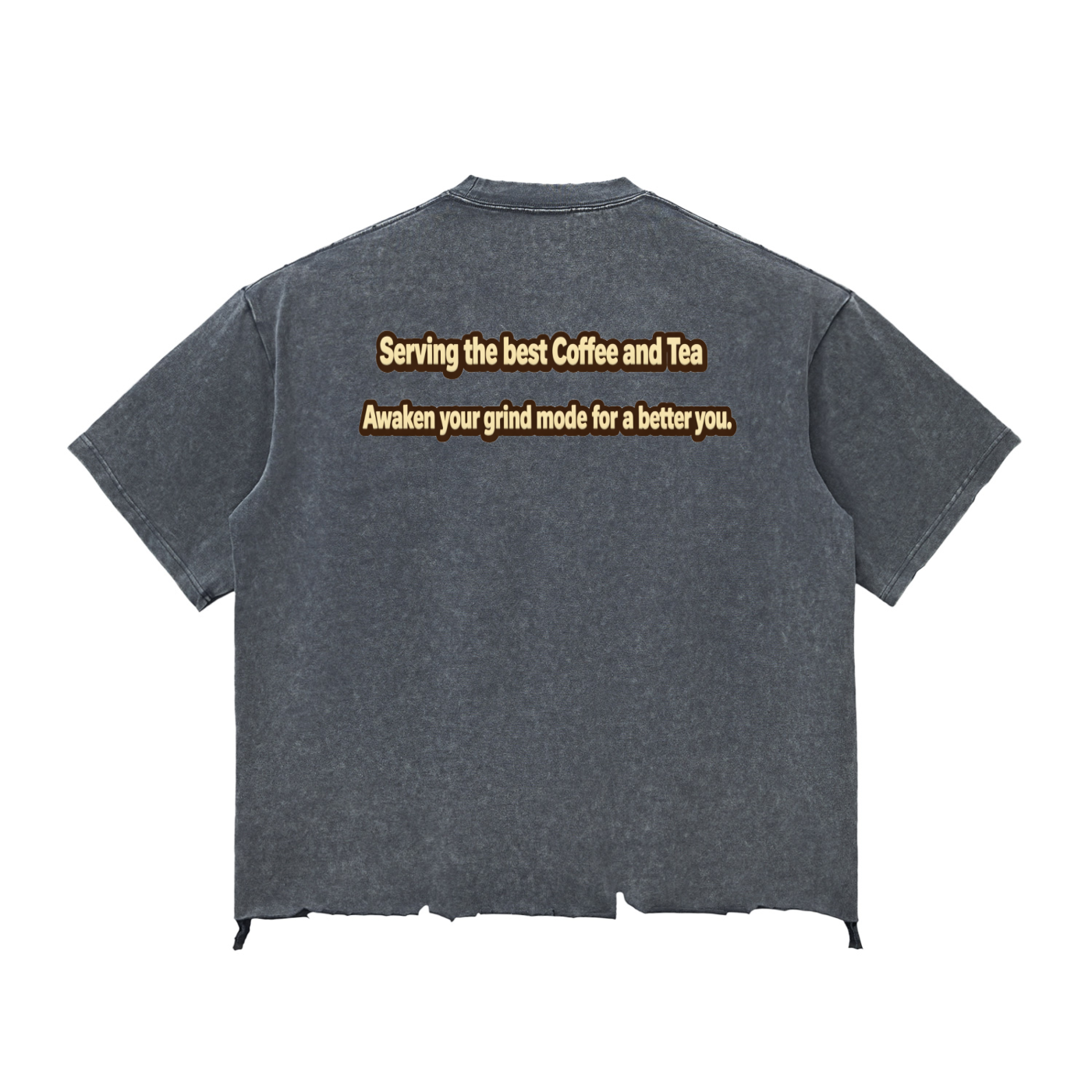 Unisex Snow Wash Raw-Hem Boxy T-shirt