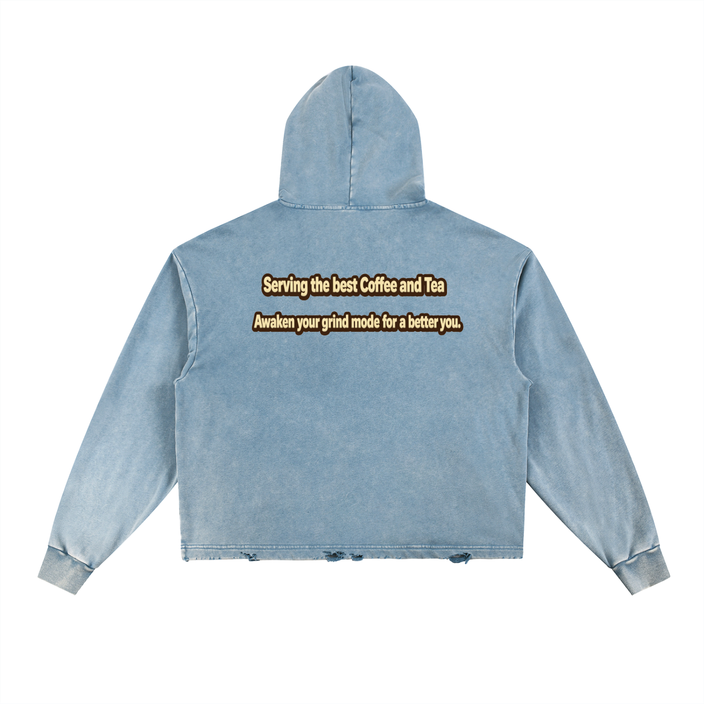 Vintage Washed Frayed-Hem Hoodie