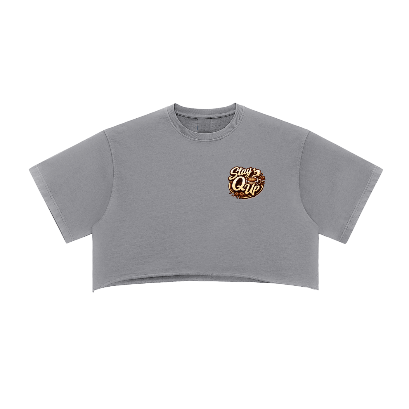 Women’s Snow Washed Raw Edge Crop Top