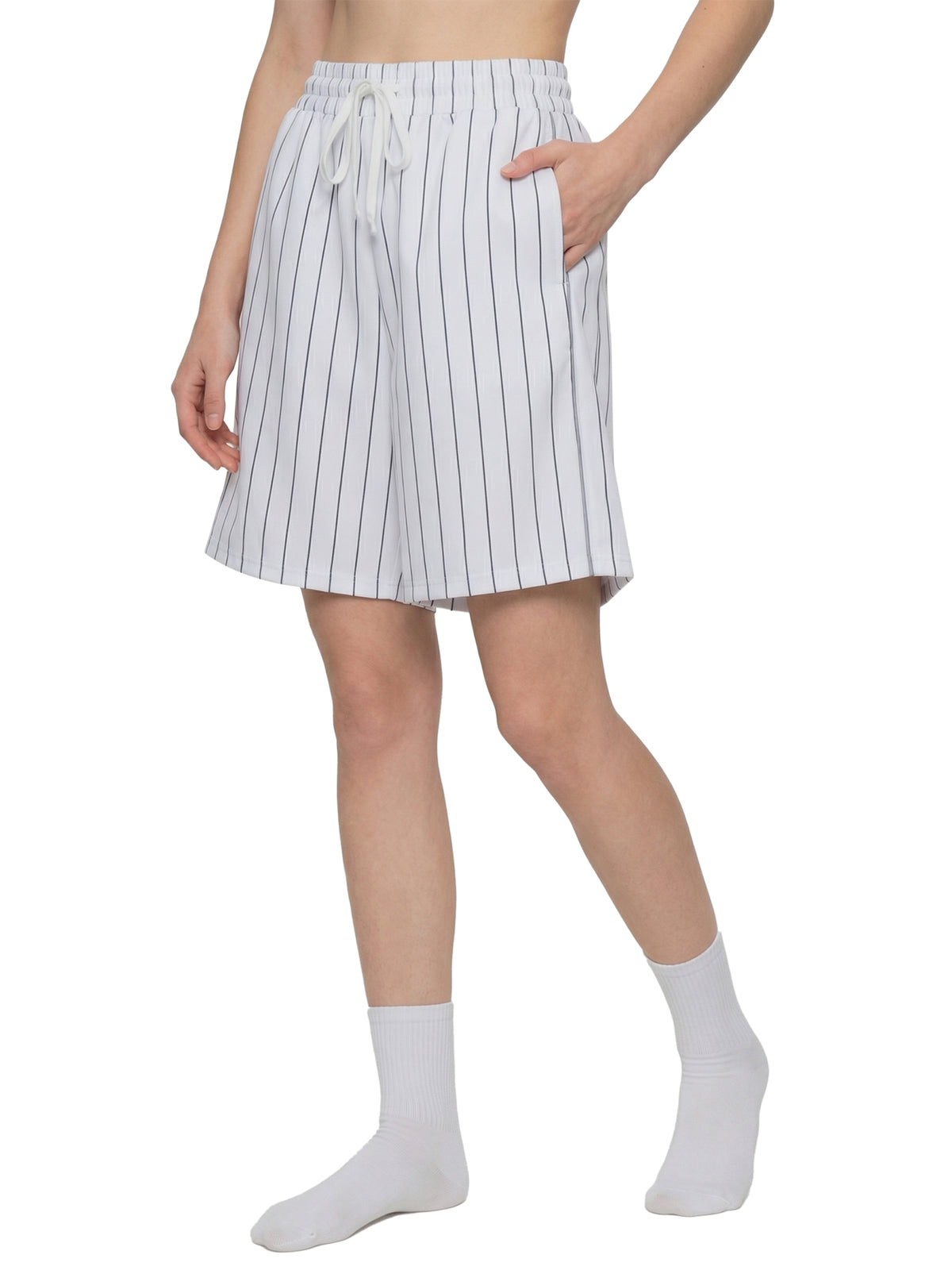 Adult Unisex Striped Loose Fit Shorts