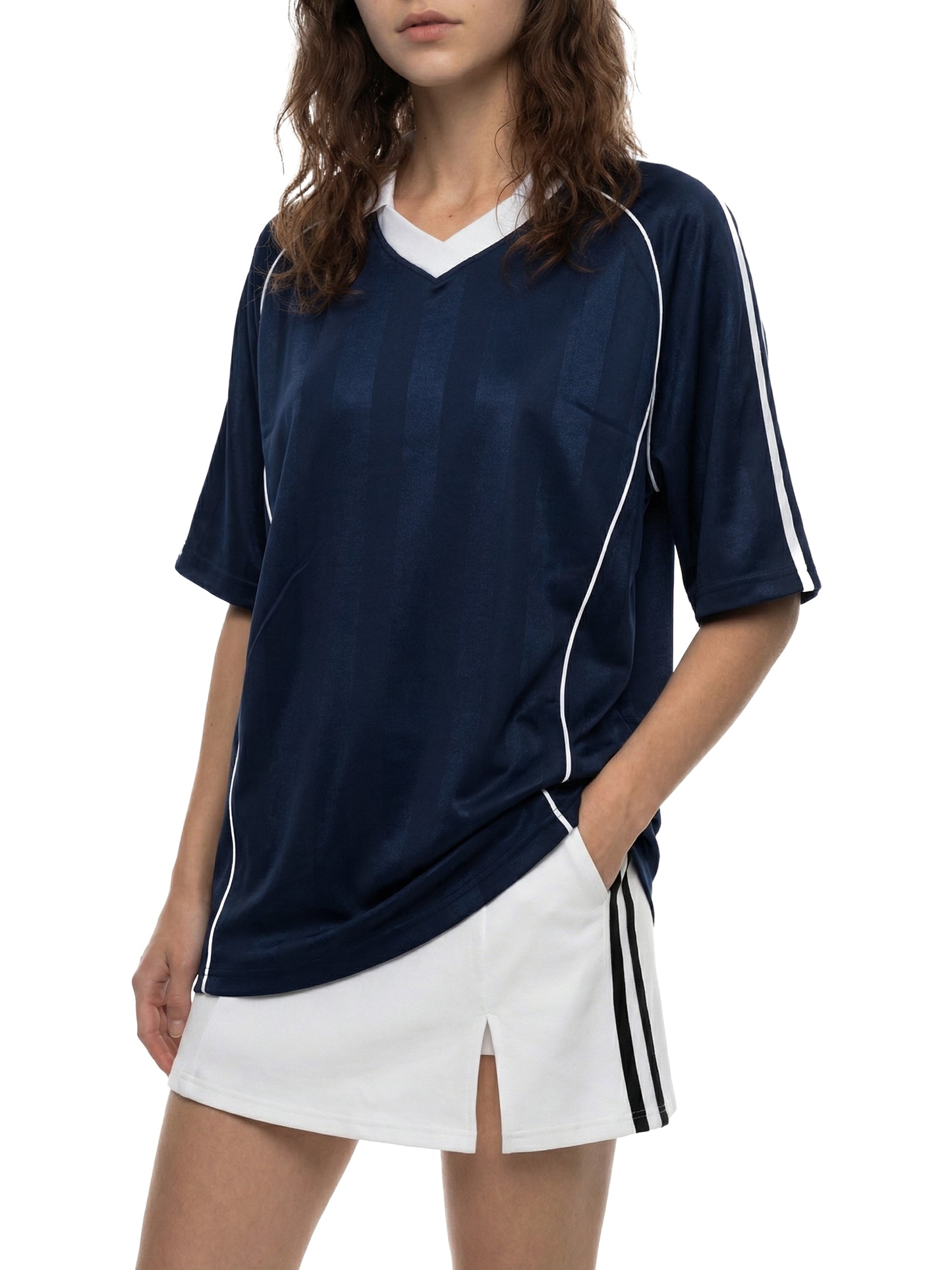 Shadow Stripe Collared Soccer Jersey
